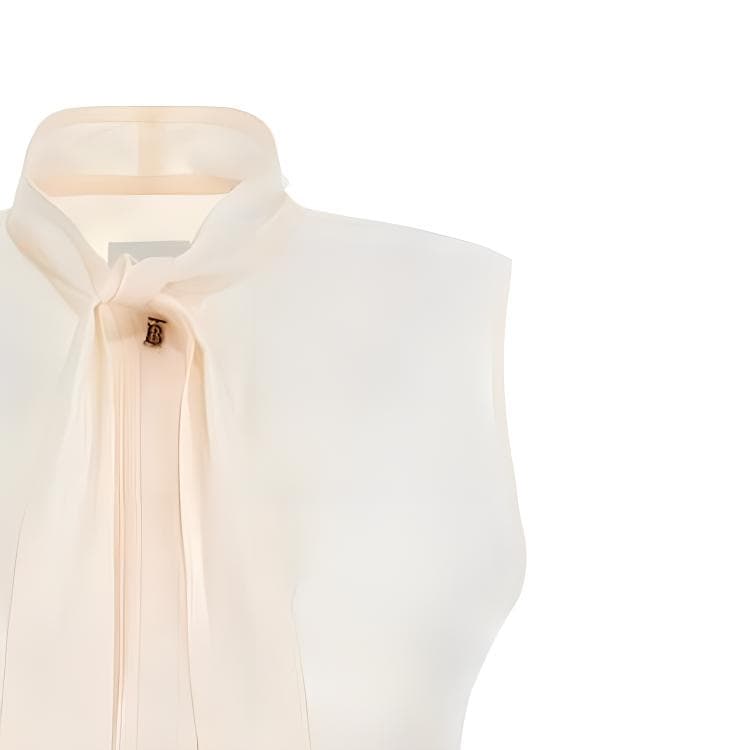 Блузка Burberry Экрю Женские Рубашки - изображение 6