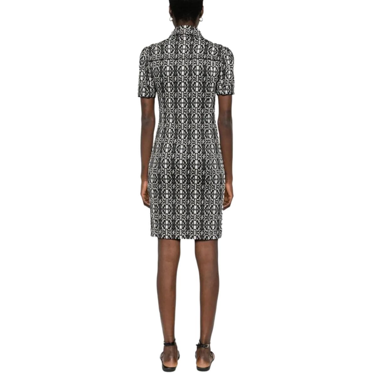 Платье MaxMara Короткое платье с короткими рукавами женское черное - изображение 3