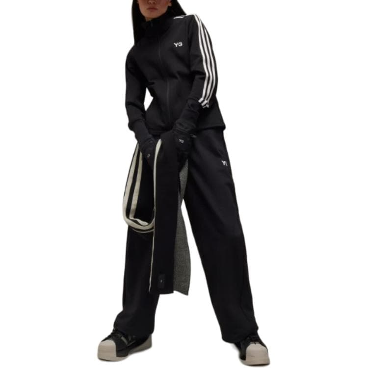 Штаны Y-3 Logo print loose drawstring knit sweatpants womens black - изображение 3
