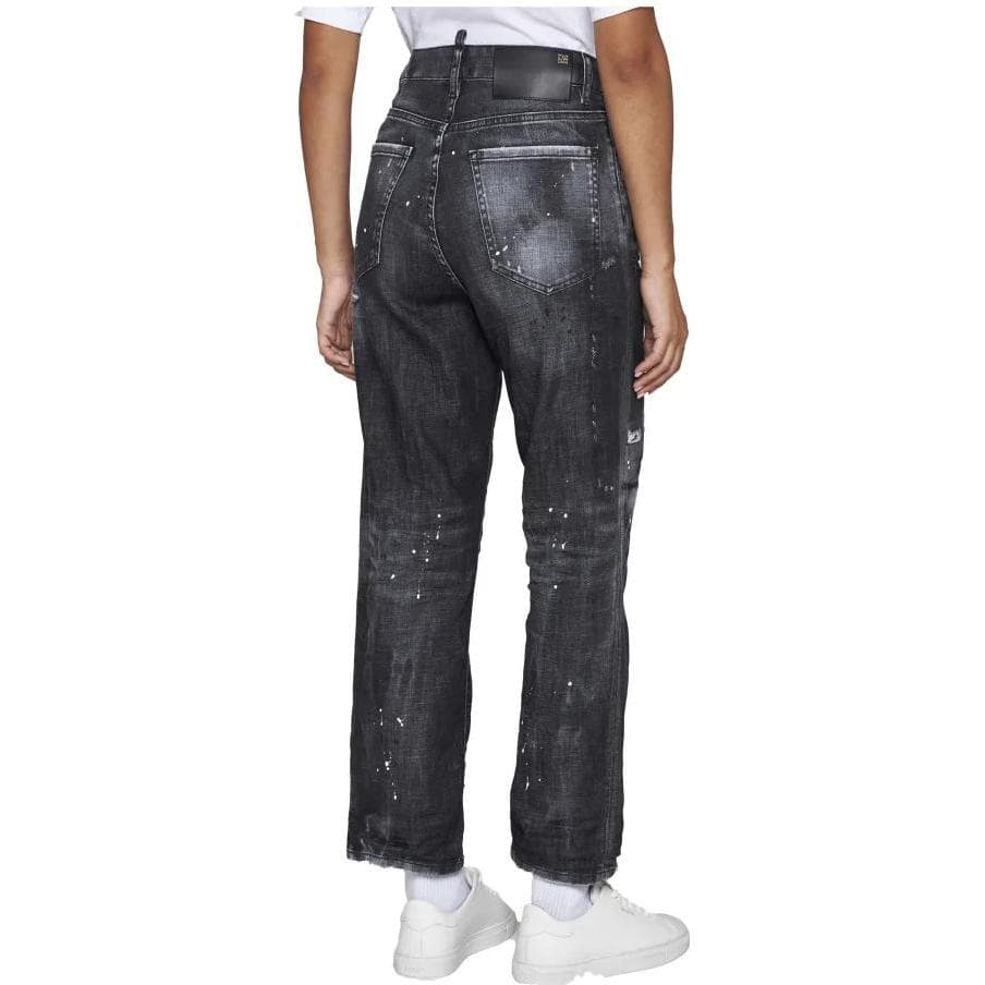 Джинсы DSQUARED 2 Черные Женские Джинсы - изображение 4