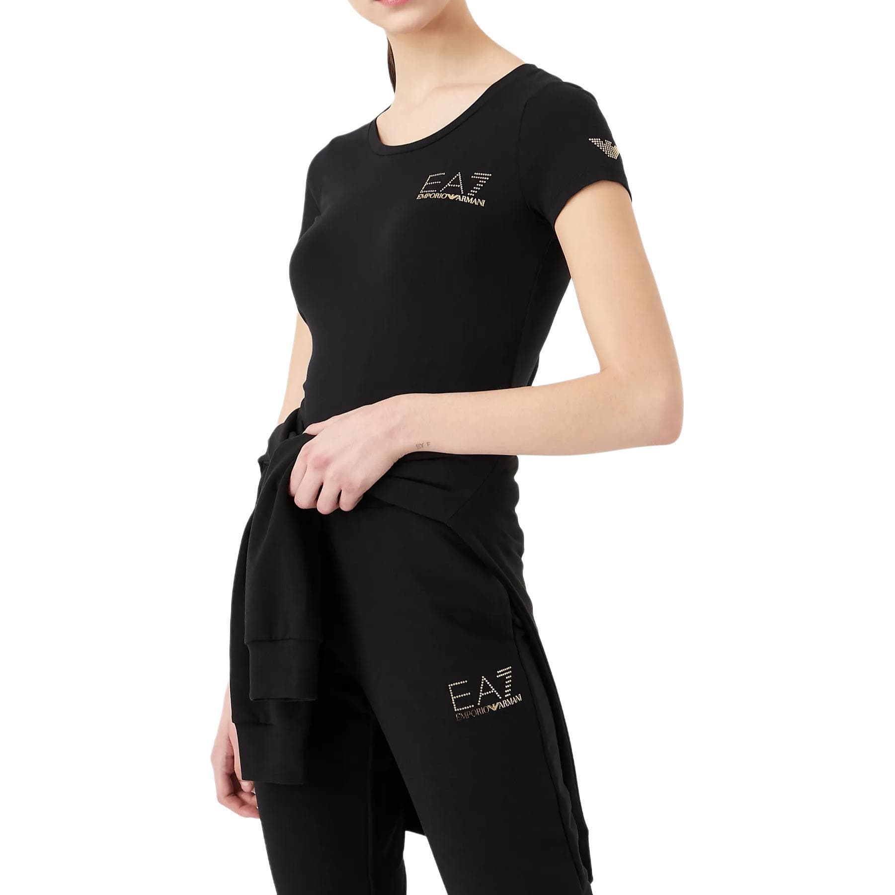 Футболка EMPORIO ARMANI EA7 T Рубашка Женская Черная - изображение 2