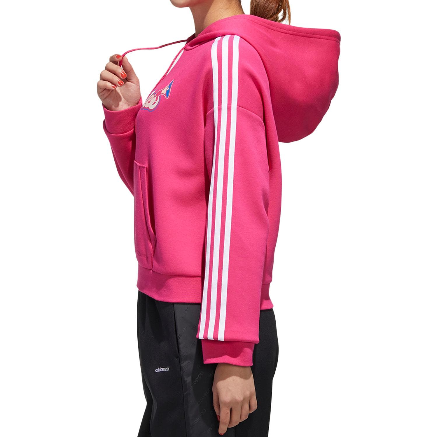 Худи Adidas Neo Розовый Женские Толстовка - изображение 5