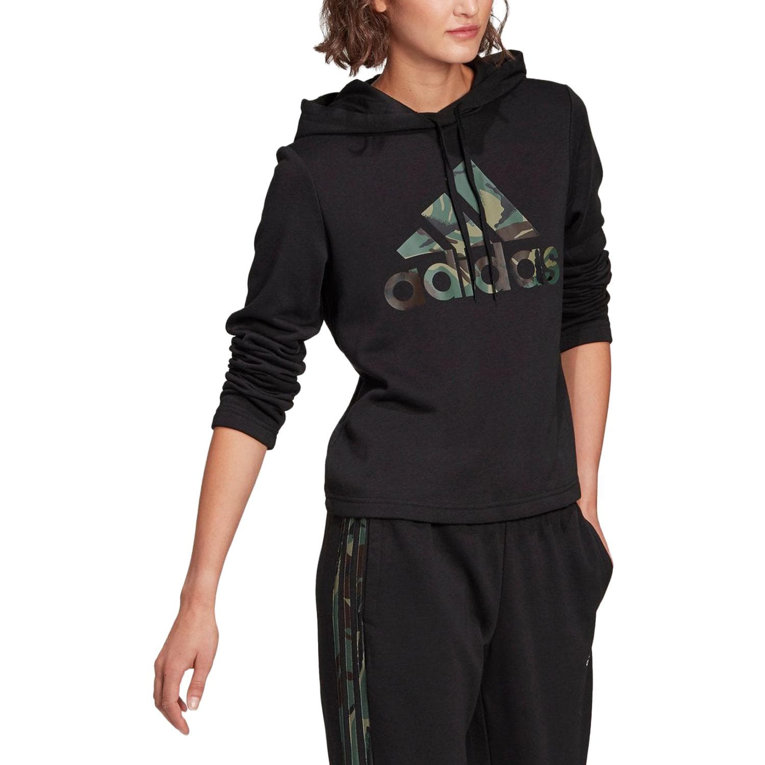 Худи Adidas Черные Женские Толстовки - изображение 2