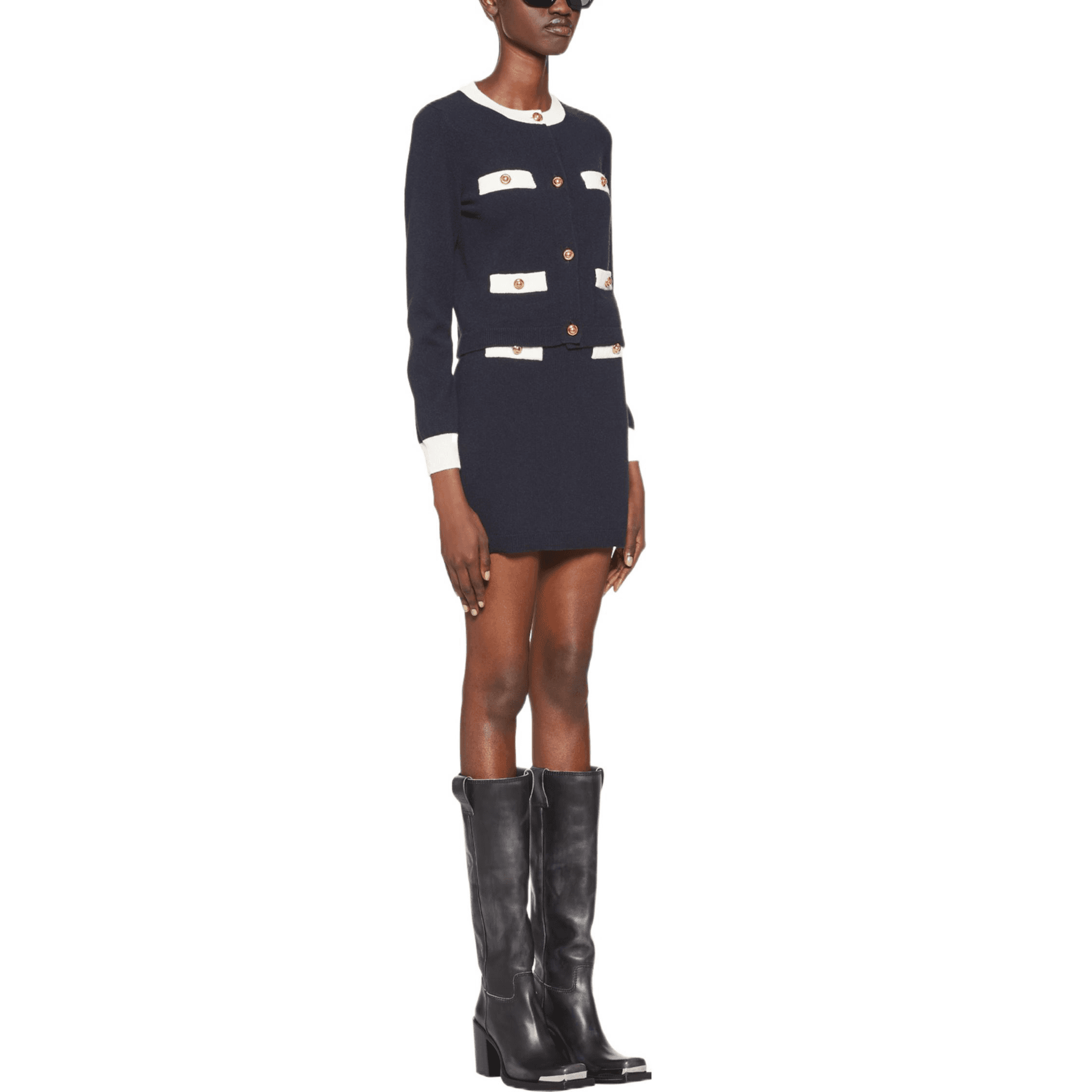 Юбка Miu Miu FW22 Skirt Navy - изображение 4