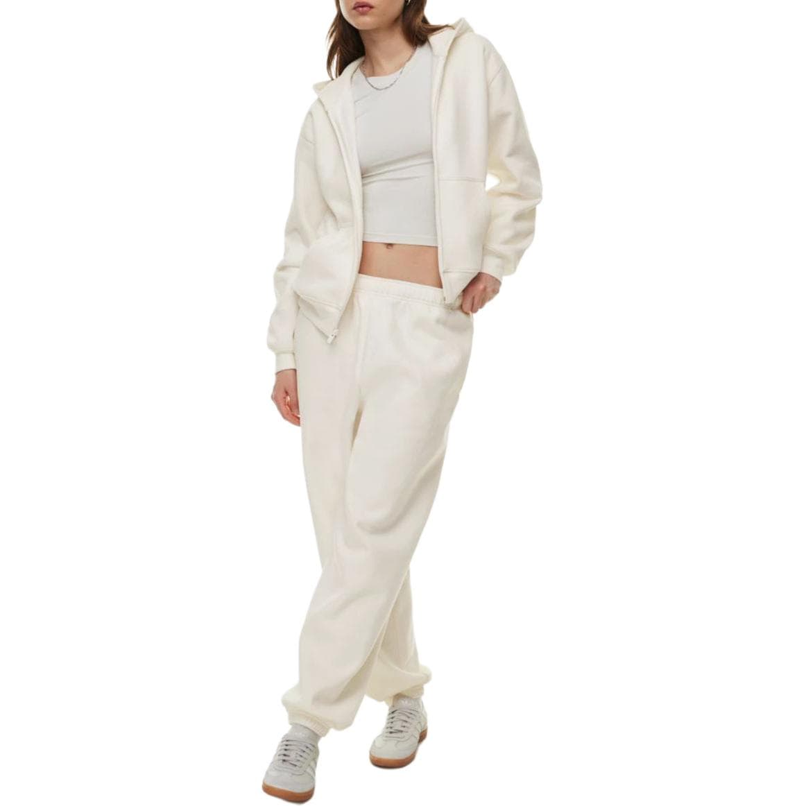 Худи ARITZIA Уютный флис Идеальная молния толстовка с флисовой подкладкой капюшон спущенные плечи длинные рукава - изображение 18