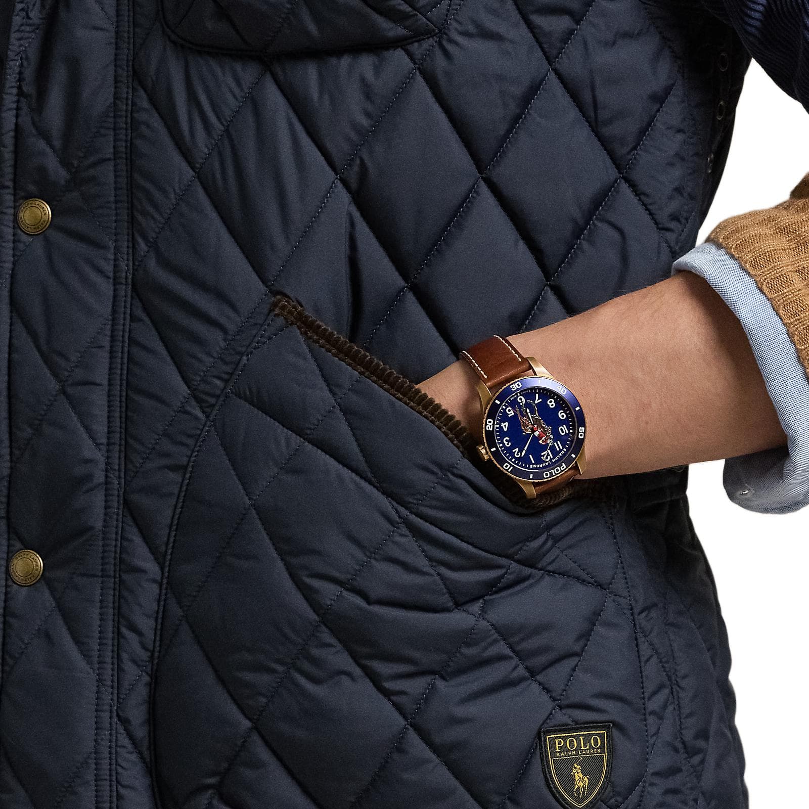 Жилет Polo Ralph Lauren Мужской Преппи Жилет Темно-Синий - изображение 7