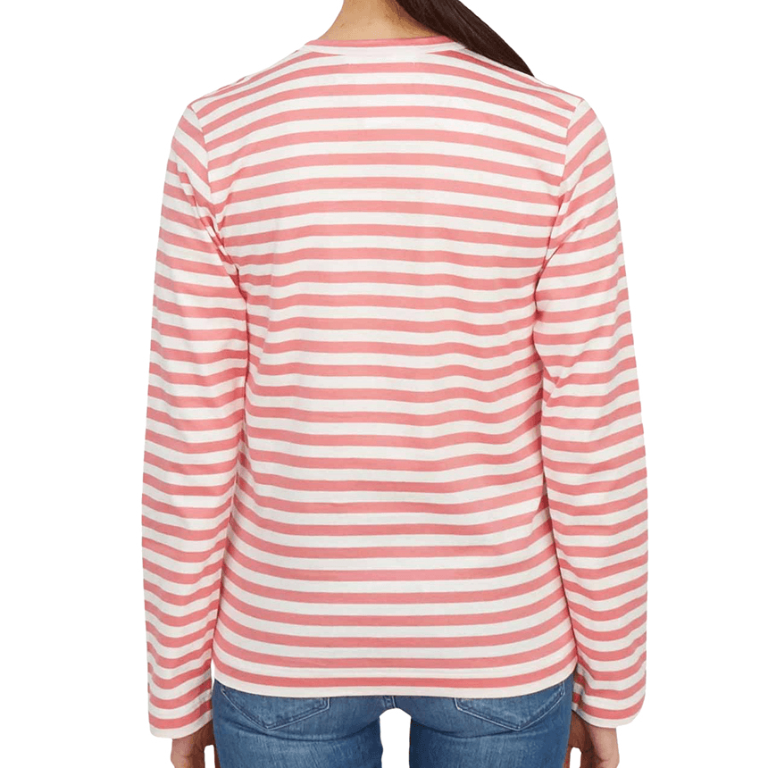 Кофта CDG Play Striped Heart Long Sleeve Tee Pink — фото 6