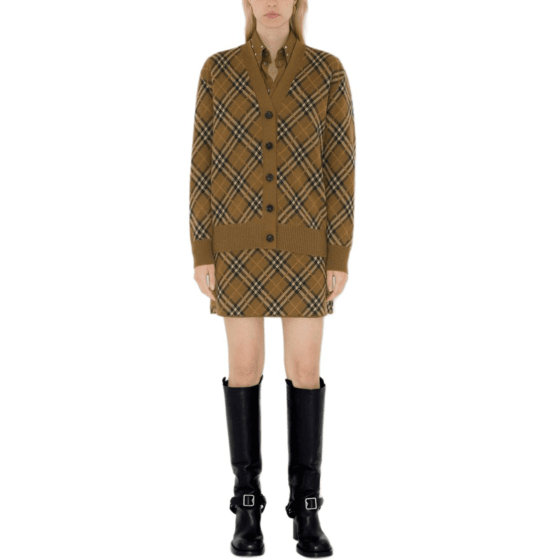 Юбка Burberry Повседневные короткие юбки женские тауповый серый - изображение 2