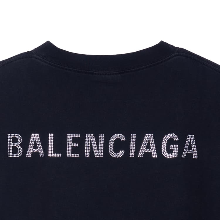 Футболка Balenciaga SS23 Logo T-Shirt Black - изображение 4