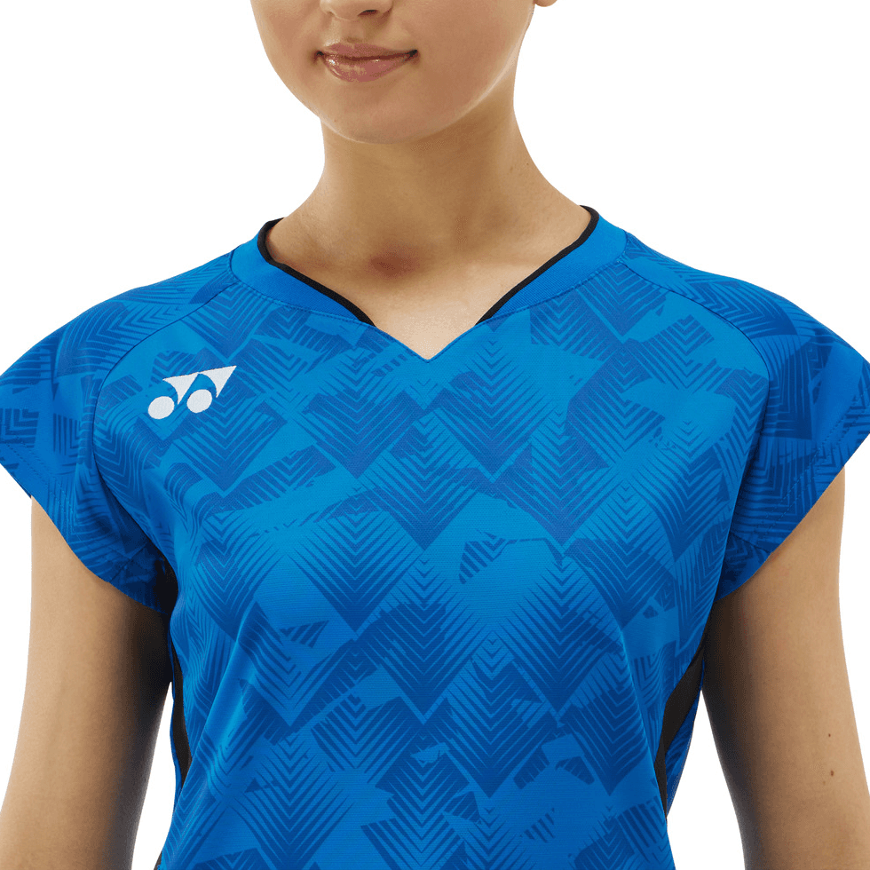 Футболка YONEX Logo V-Neck T-Shirt Blue - изображение 5
