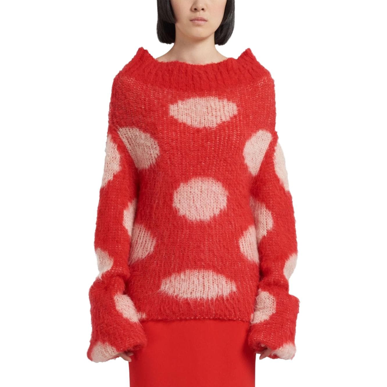 Кардиган MARNI Red Women's Sweaters MARNI Красный Женские Свитера - изображение 3