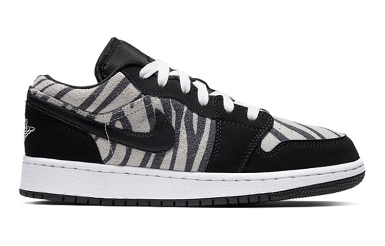 Кроссовки для баскетбола Jordan Air Jordan 1 Low Zebra GS - изображение 6