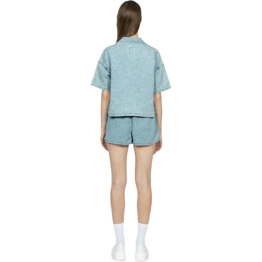 Блузка EVISU Джинсовый синий Женские рубашки - изображение 6