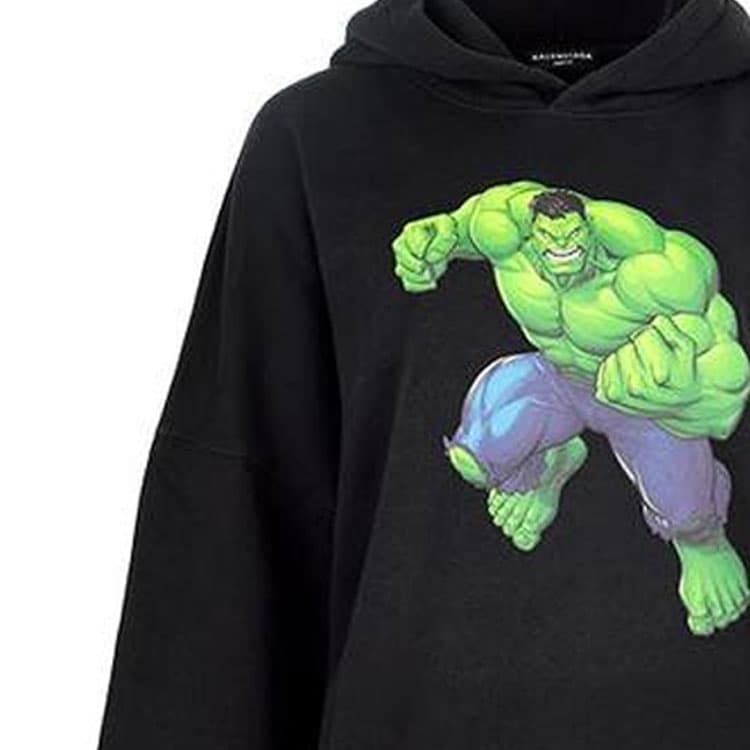 Худи Balenciaga Hulk Print Hoodie Black - изображение 6