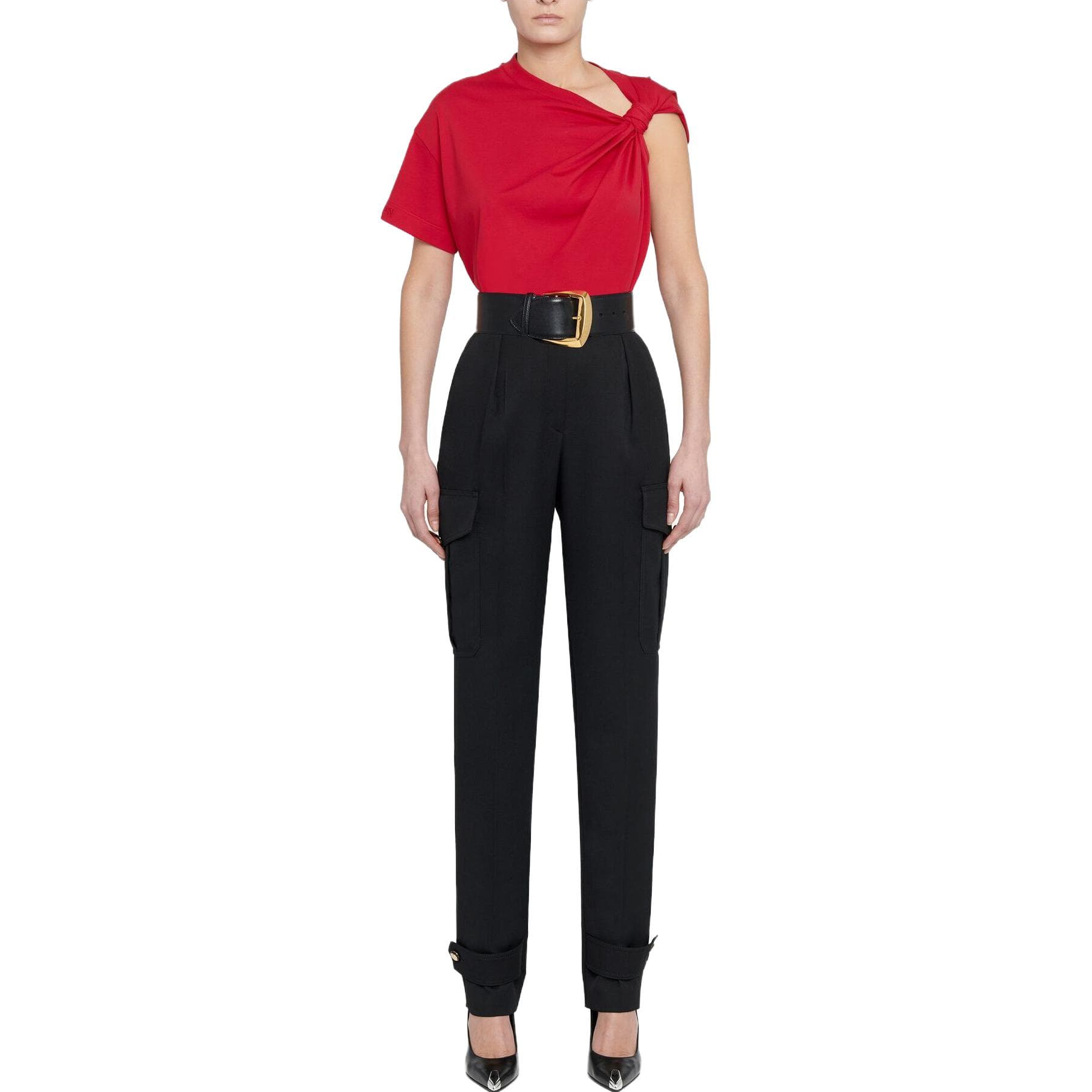 Футболка Alexander McQueen SS23 T Рубашка Женская Красная - изображение 2