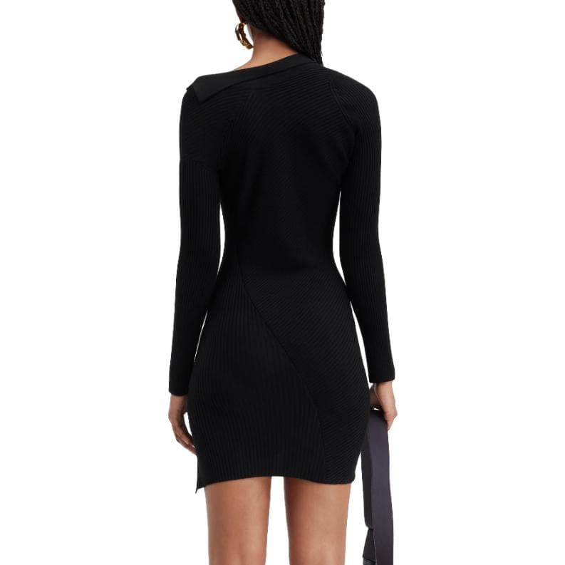 Платье Jacquemus Asymmetrical Cardigan Dress Black - изображение 4