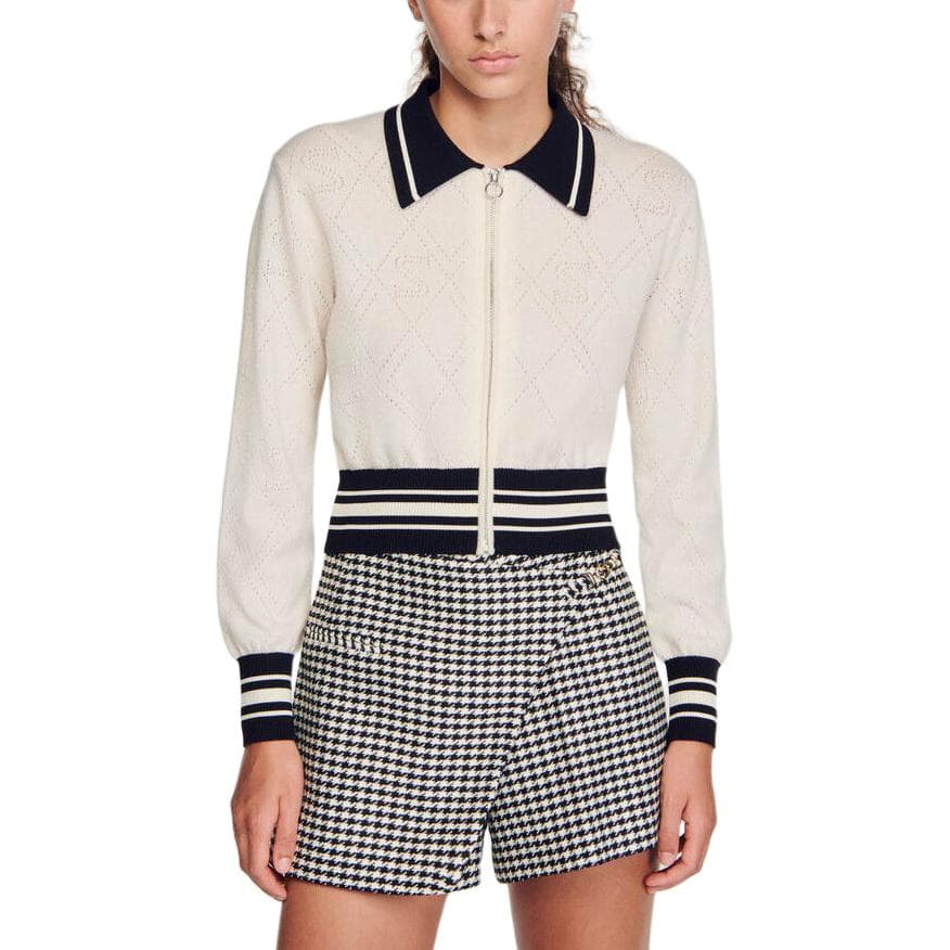 Кофта Sandro Two-Tone Cardig - изображение 6