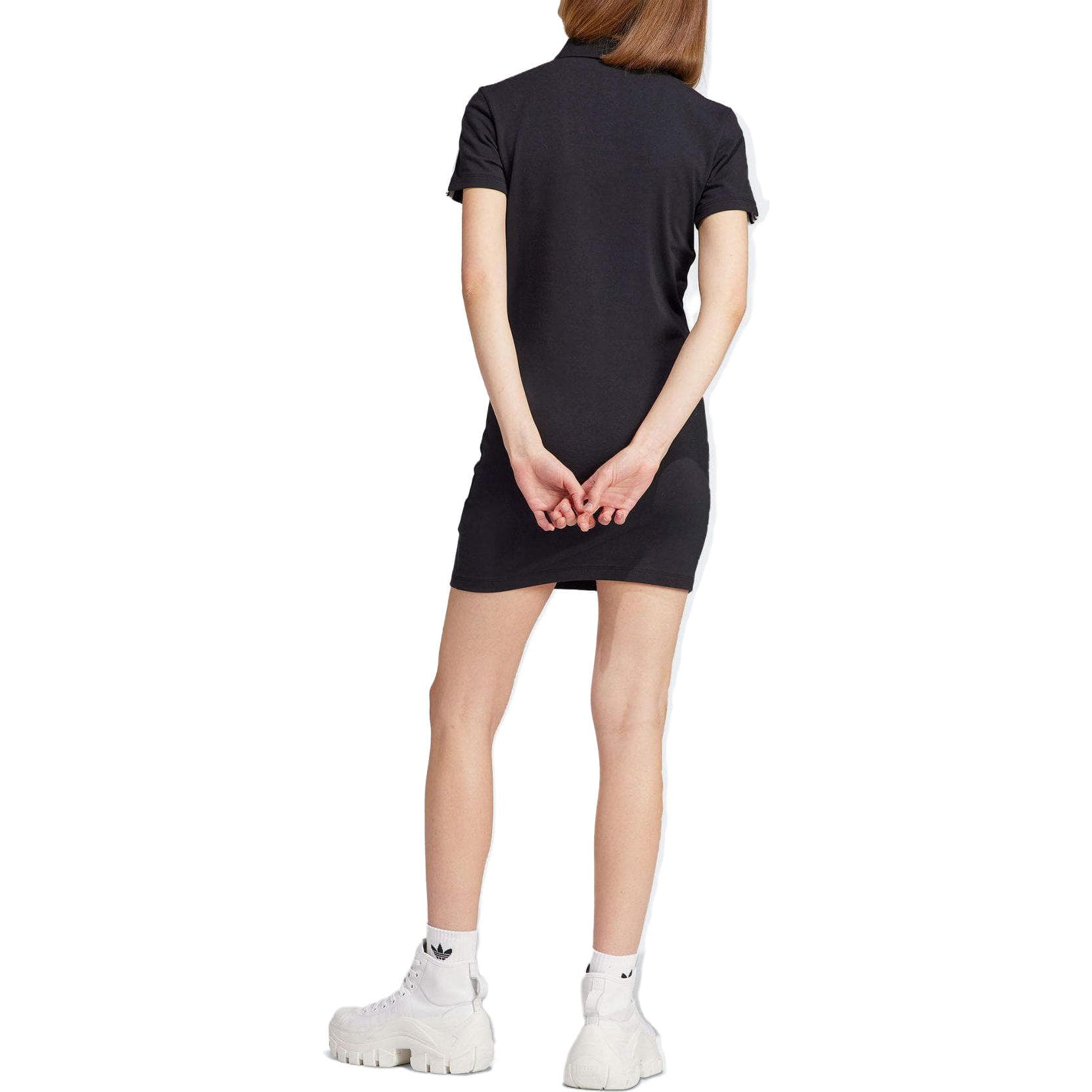 Платье Adidas Originals Короткое платье с короткими рукавами женское черное - изображение 3