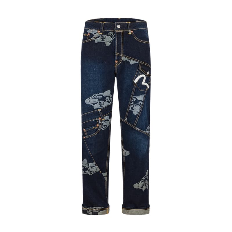 Штаны EVISU 2024 Осенне-зимние джинсы мужские - изображение 2
