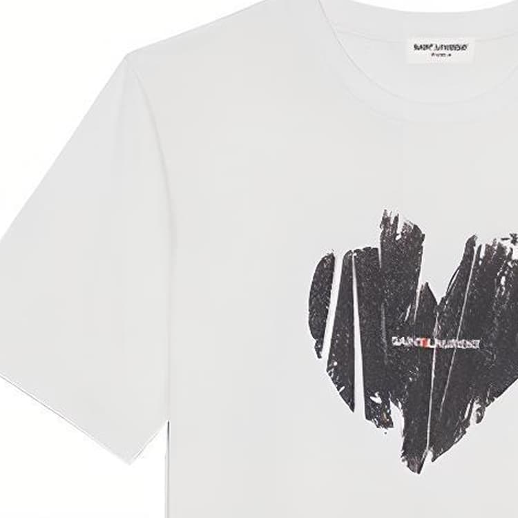 Футболка Saint Laurent Heart Print T-Shirt - изображение 7
