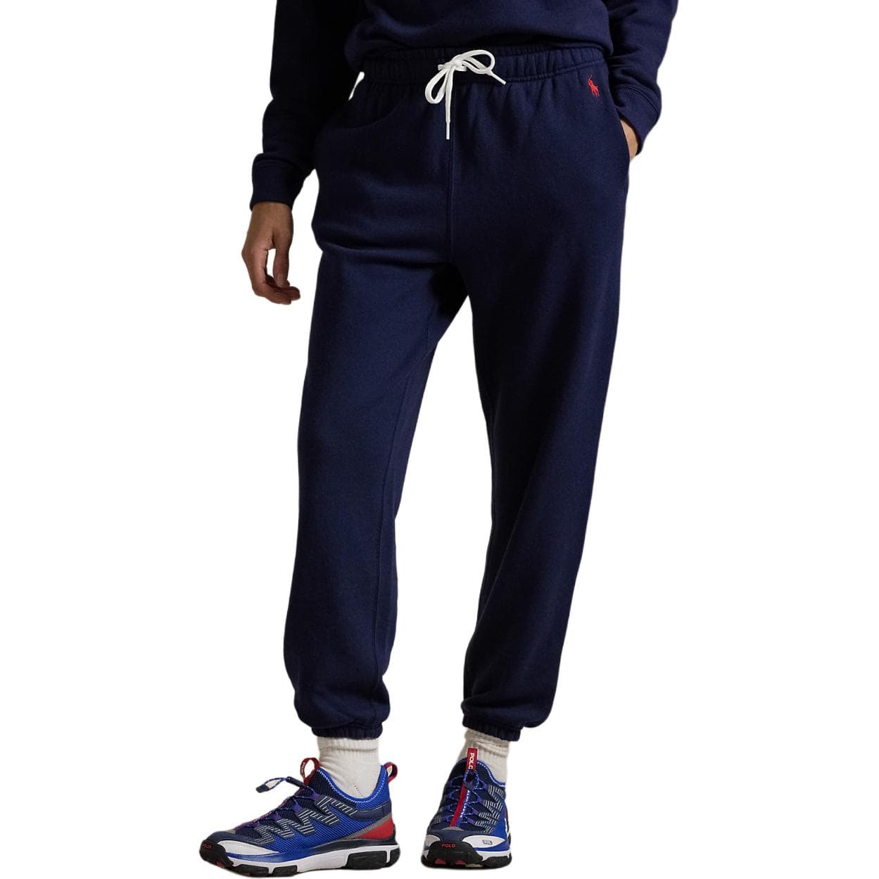 Штаны Polo Ralph Lauren Вязаные тренировочные брюки слегка свободный крой суженные к низу женские морской синий - изображение 3
