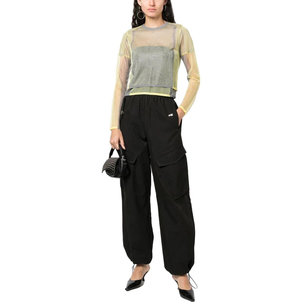 DIESEL Желтые Женские Короткие Топы - изображение 3