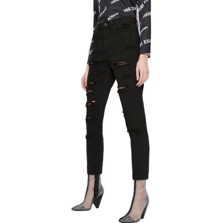 Джинсы EMPORIO ARMANI Джинсы Женские Черные - изображение 4