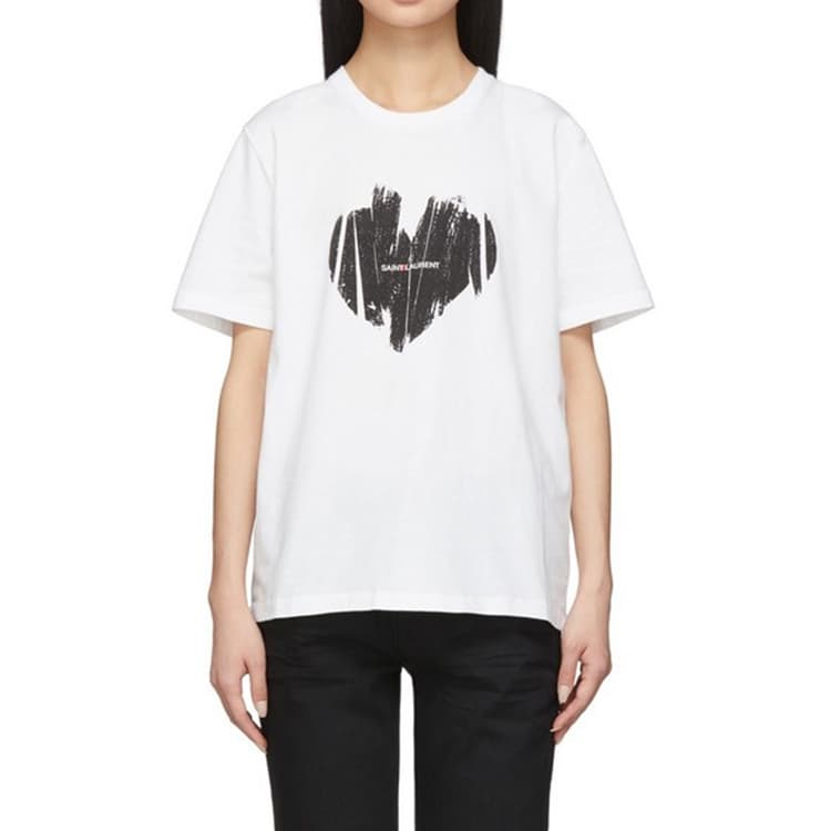 Футболка Saint Laurent Heart Print T-Shirt - изображение 4