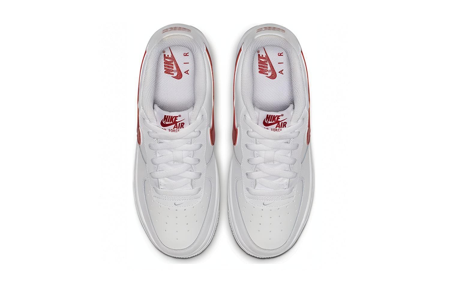 Кроссовки Nike Air Force 1 1-3 WhiteGym Red GS - изображение 4
