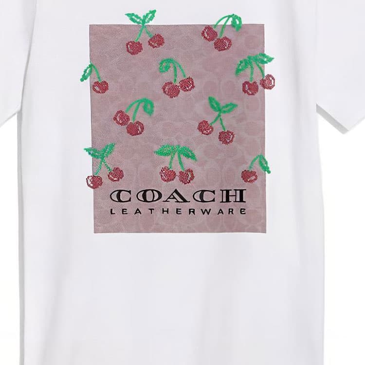 Футболка COACH Белые Женские Футболки - изображение 5