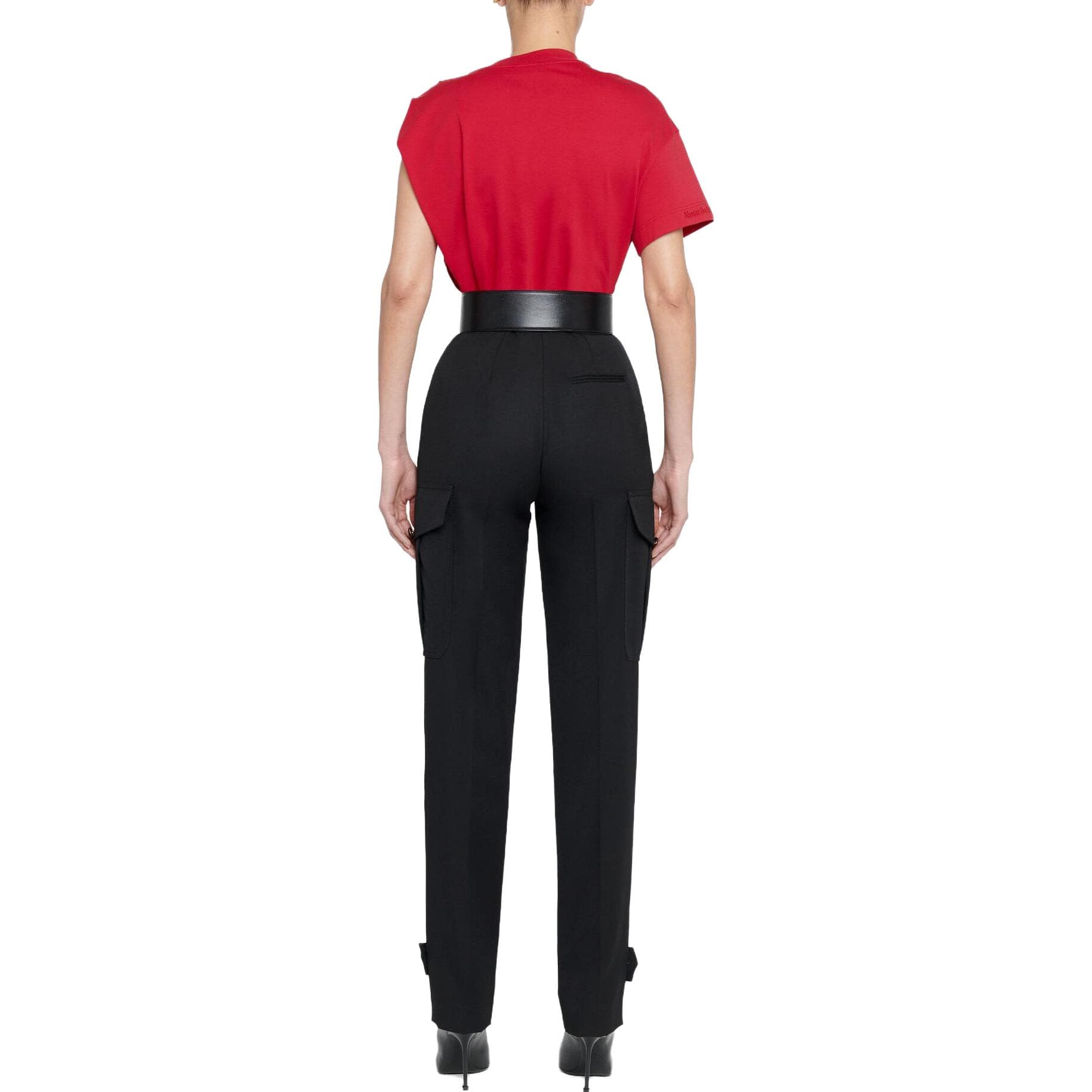 Футболка Alexander McQueen SS23 T Рубашка Женская Красная - изображение 3