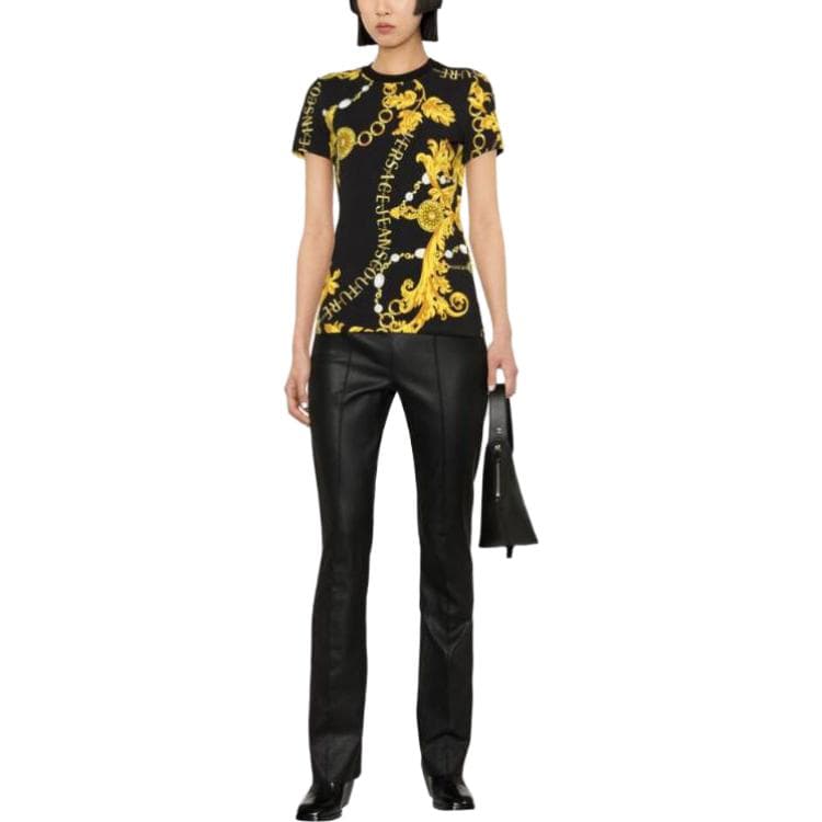 Футболка VERSACE JEANS COUTURE T-рубашка Женская Золото - изображение 3