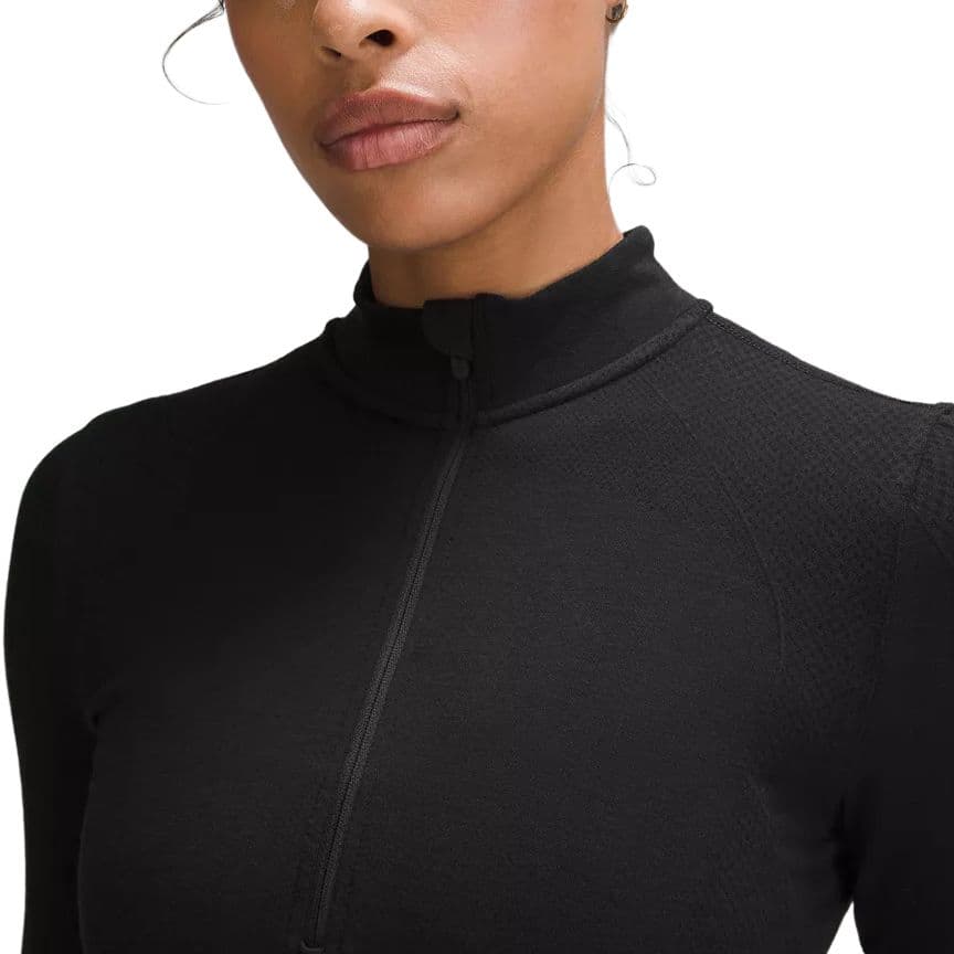 Блузка lululemon Merino Wool-Blend Base Layer Half Zip - изображение 4