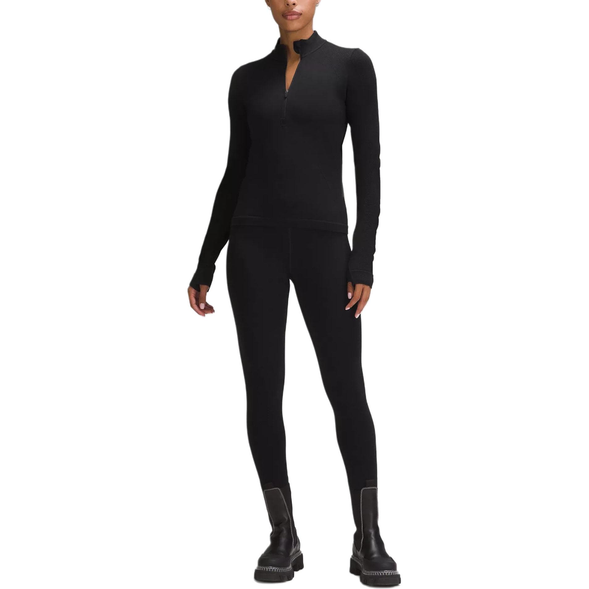 Блузка lululemon Merino Wool-Blend Base Layer Half Zip - изображение 3