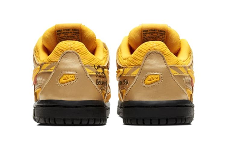 Кроссовки OFF-WHITE x Nike Rubber Dunk "University Gold" - изображение 5