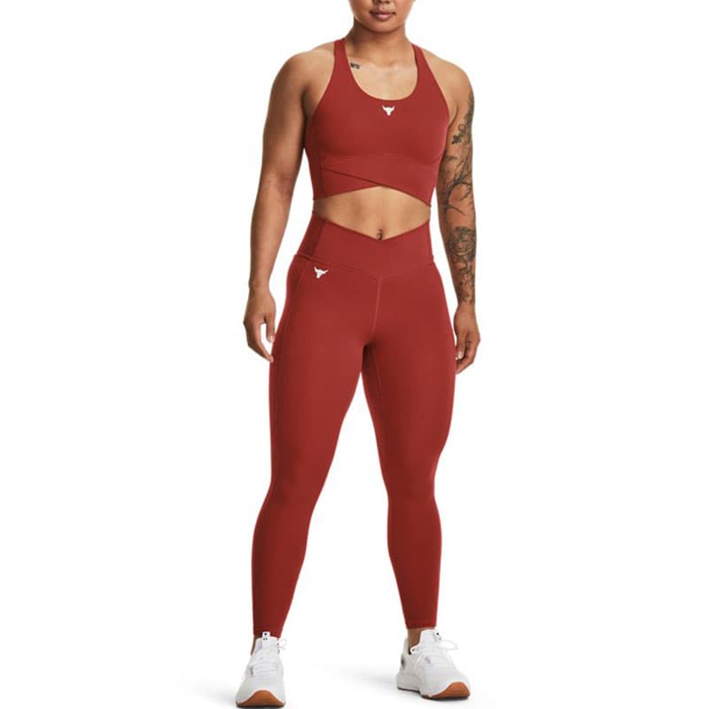 Under Armour Project Rock Красный Женские Штаны для йоги - изображение 5