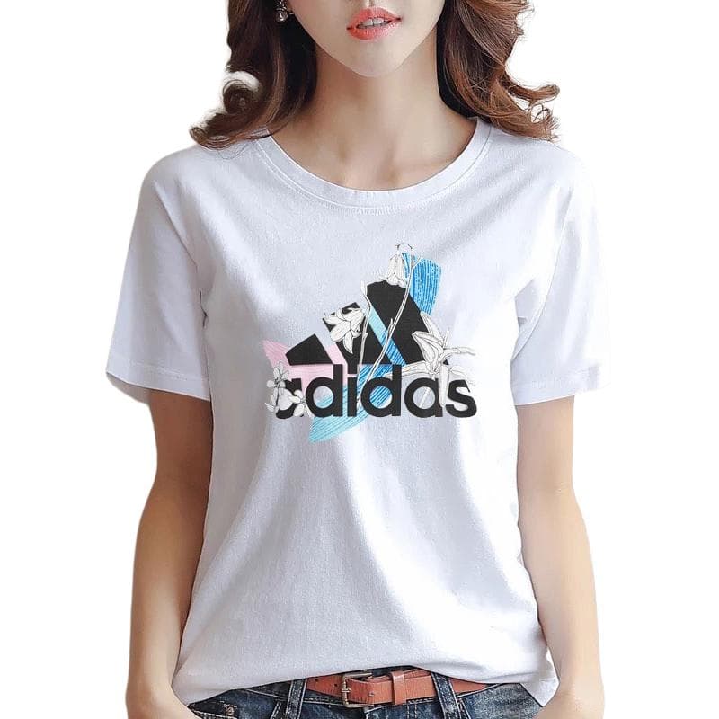 Футболка Adidas Белые Женские Футболки - изображение 5
