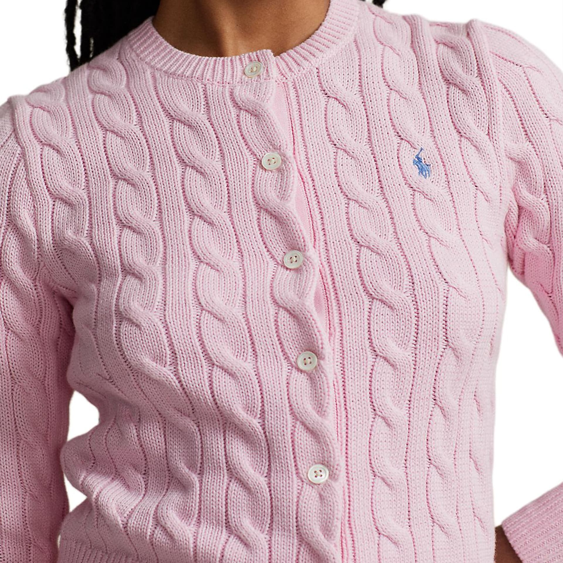 Кофта Polo Ralph Lauren Cable-Knit Cotton Crewneck Cardigan Logo - изображение 6