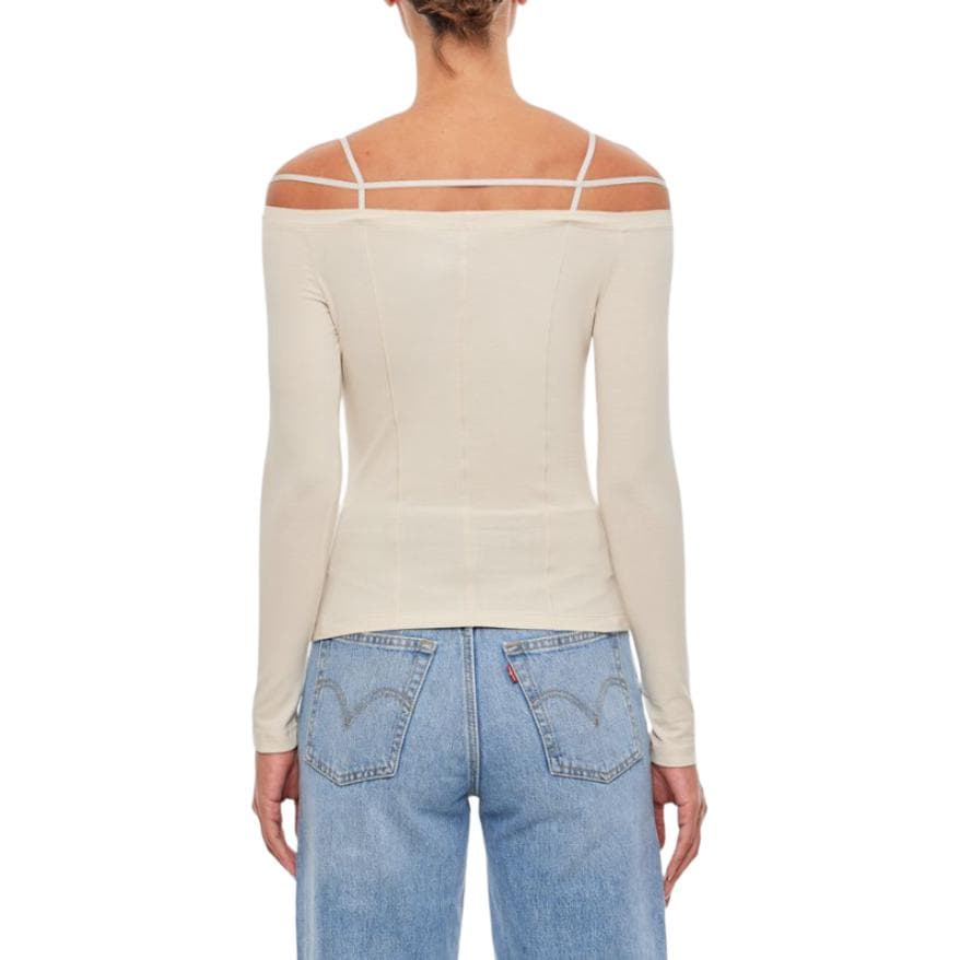 Футболка Jacquemus Стандартная (Обычная) T-Рубашка Женская Белая - изображение 5