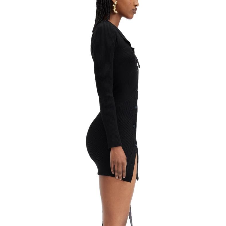 Платье Jacquemus Asymmetrical Cardigan Dress Black - изображение 3