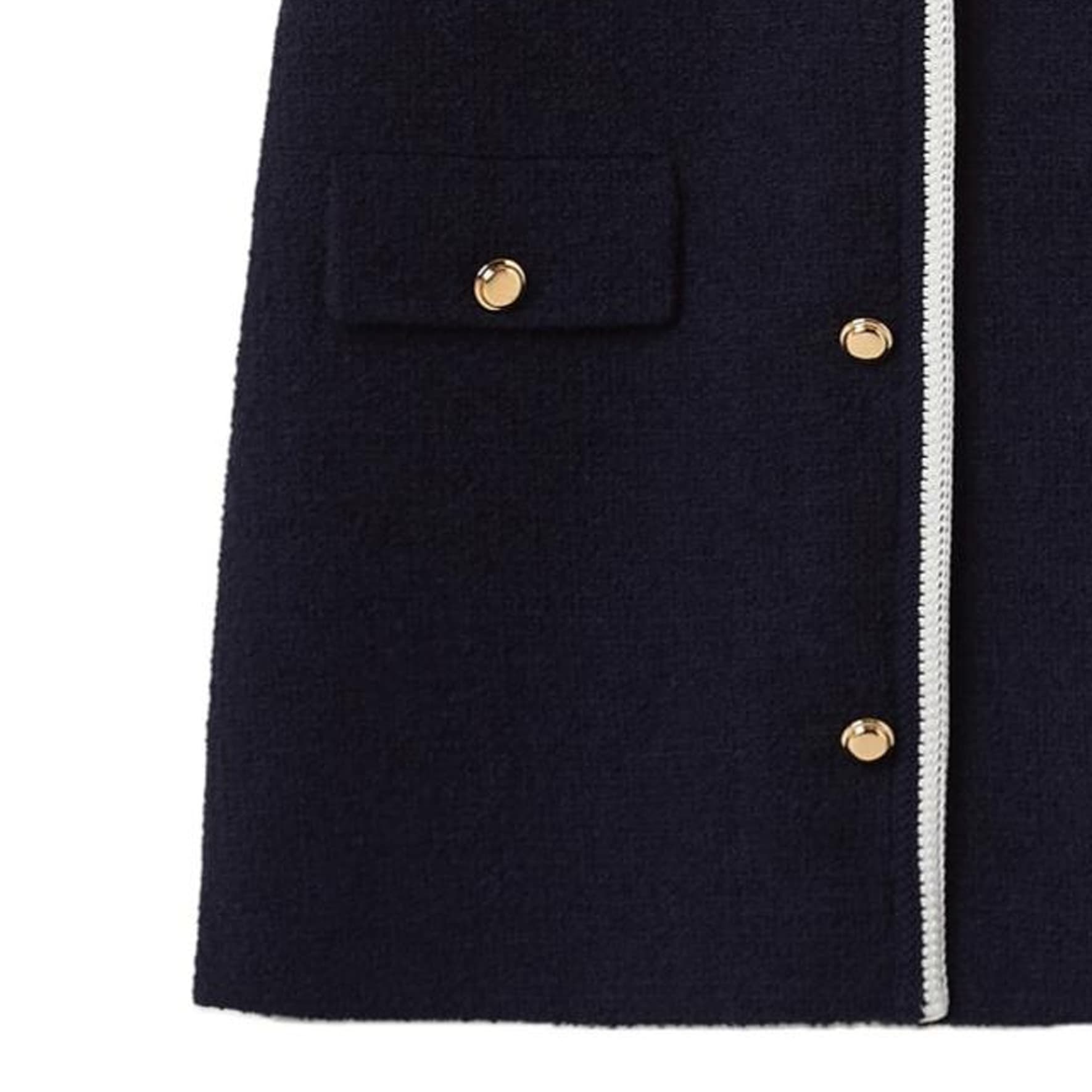 Miu Miu SS24 Colorblock Sleeveless Dress Navy - изображение 3