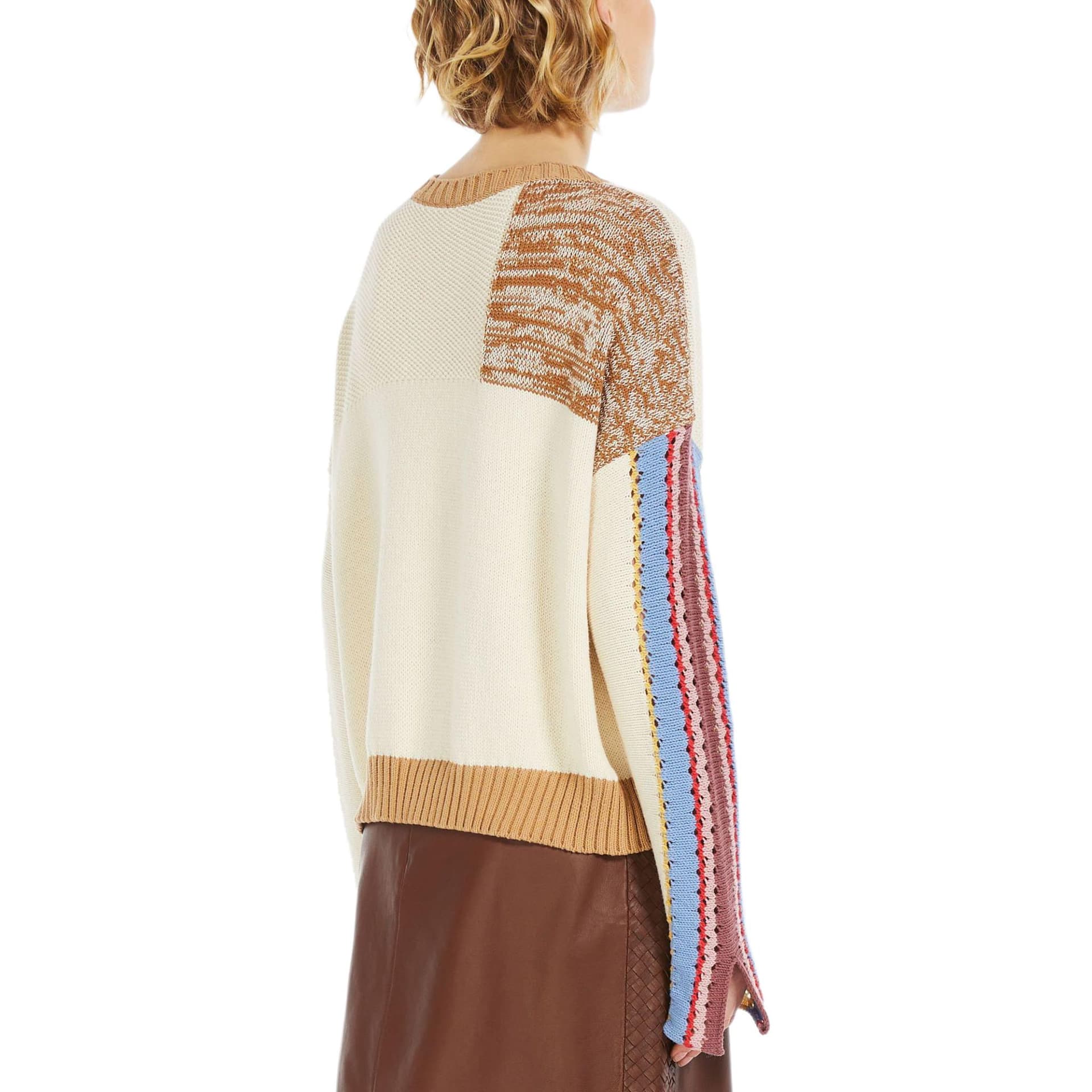 Кардиган WEEKEND MaxMara Padana Patchwork Cotton Sweater - изображение 3