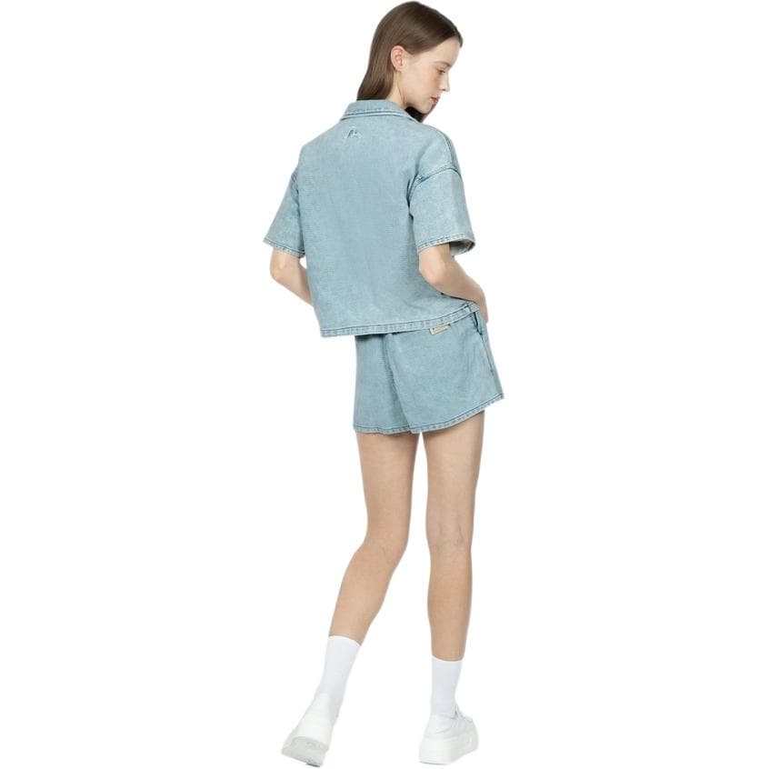 Блузка EVISU Джинсовый синий Женские рубашки - изображение 4