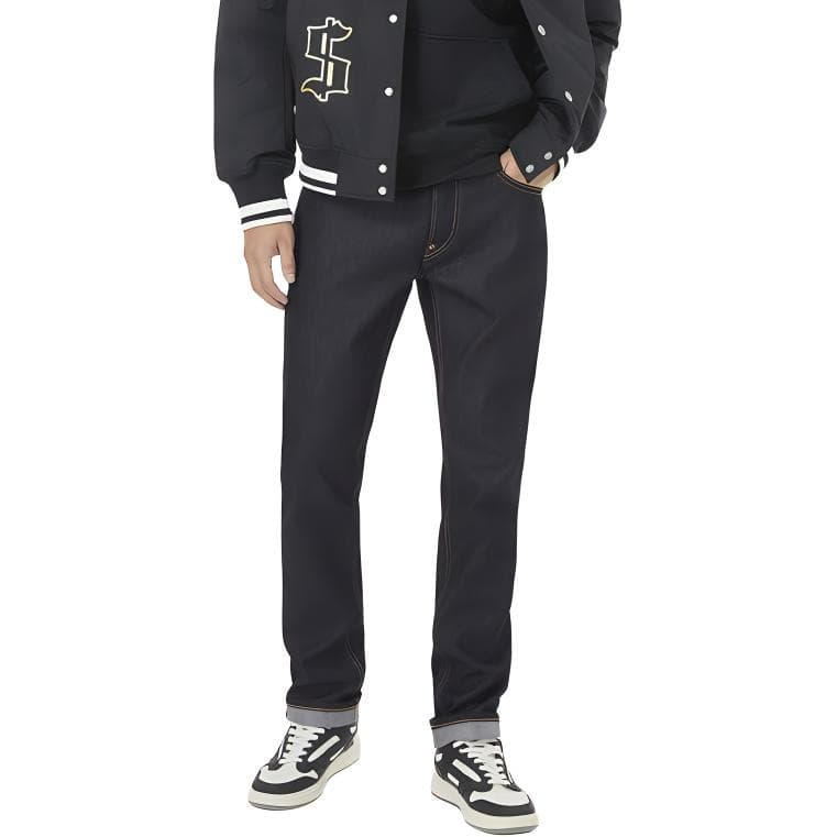 Штаны EVISU Джинсовый Синий Мужские Джинсы - изображение 5