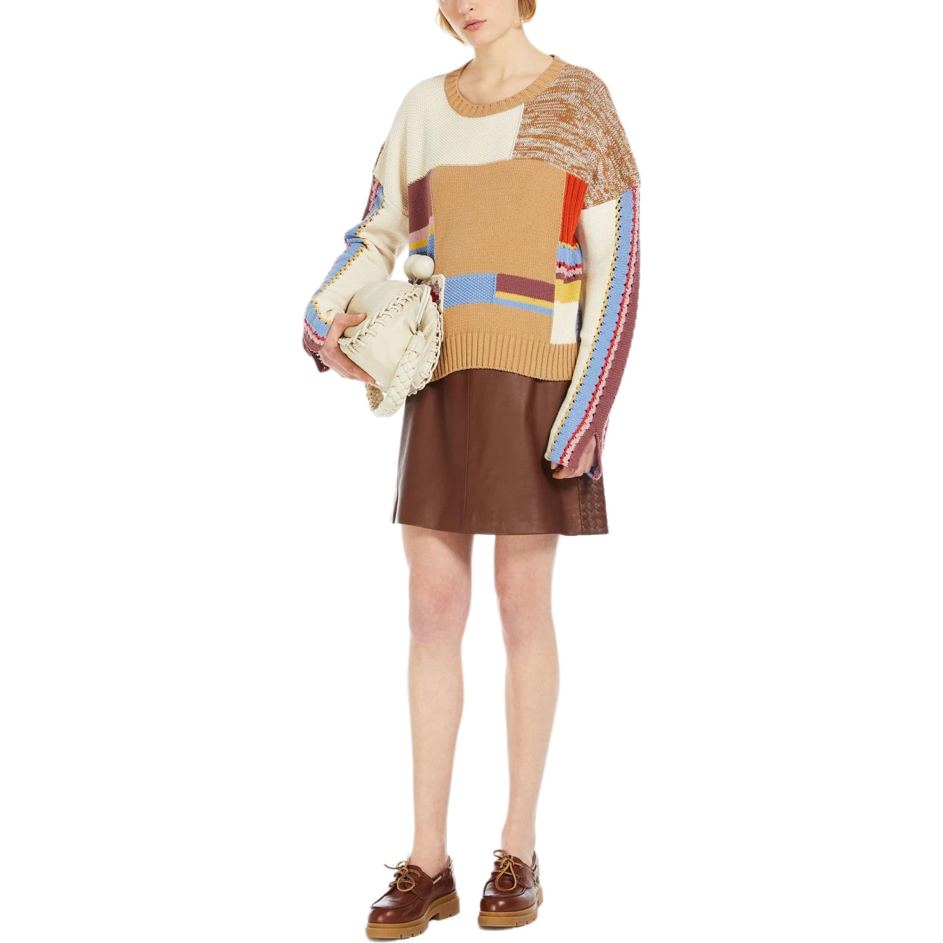 Кардиган WEEKEND MaxMara Padana Patchwork Cotton Sweater - изображение 5