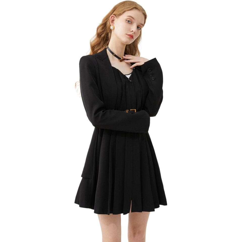 Платье JORYAweekend Длинный Sleeved Платье Женские Черный - изображение 4