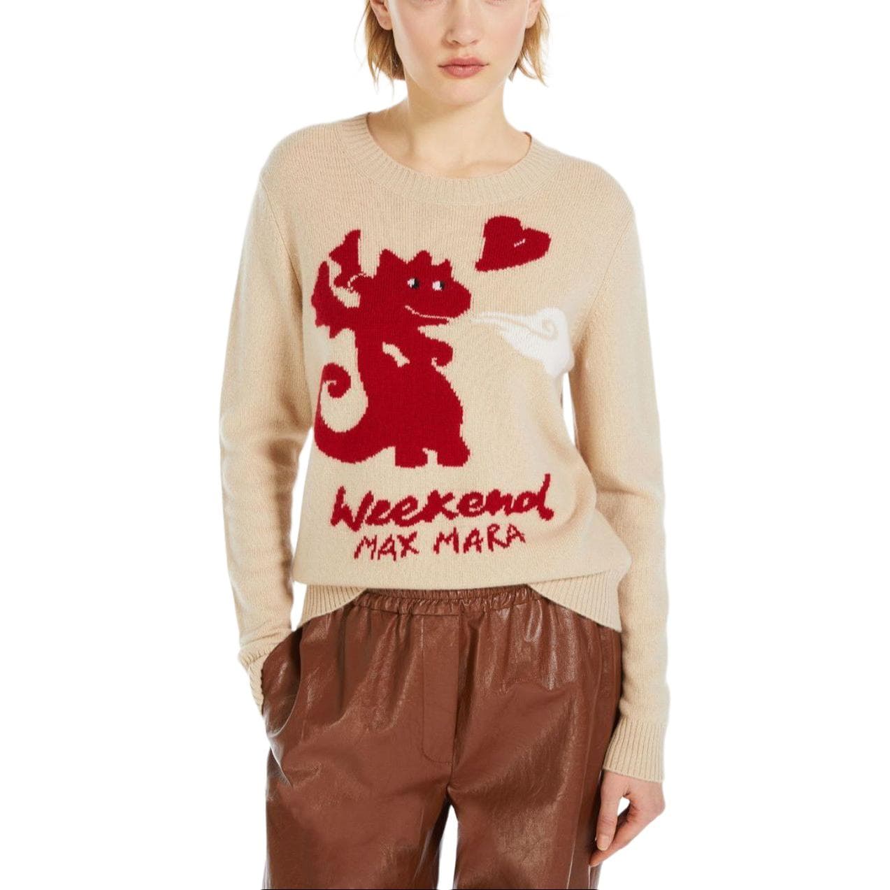 Кардиган WEEKEND MaxMara SS24 Cashmere Crew-Neck Sweater - изображение 4