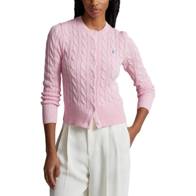 Кофта Polo Ralph Lauren Cable-Knit Cotton Crewneck Cardigan Logo - изображение 3