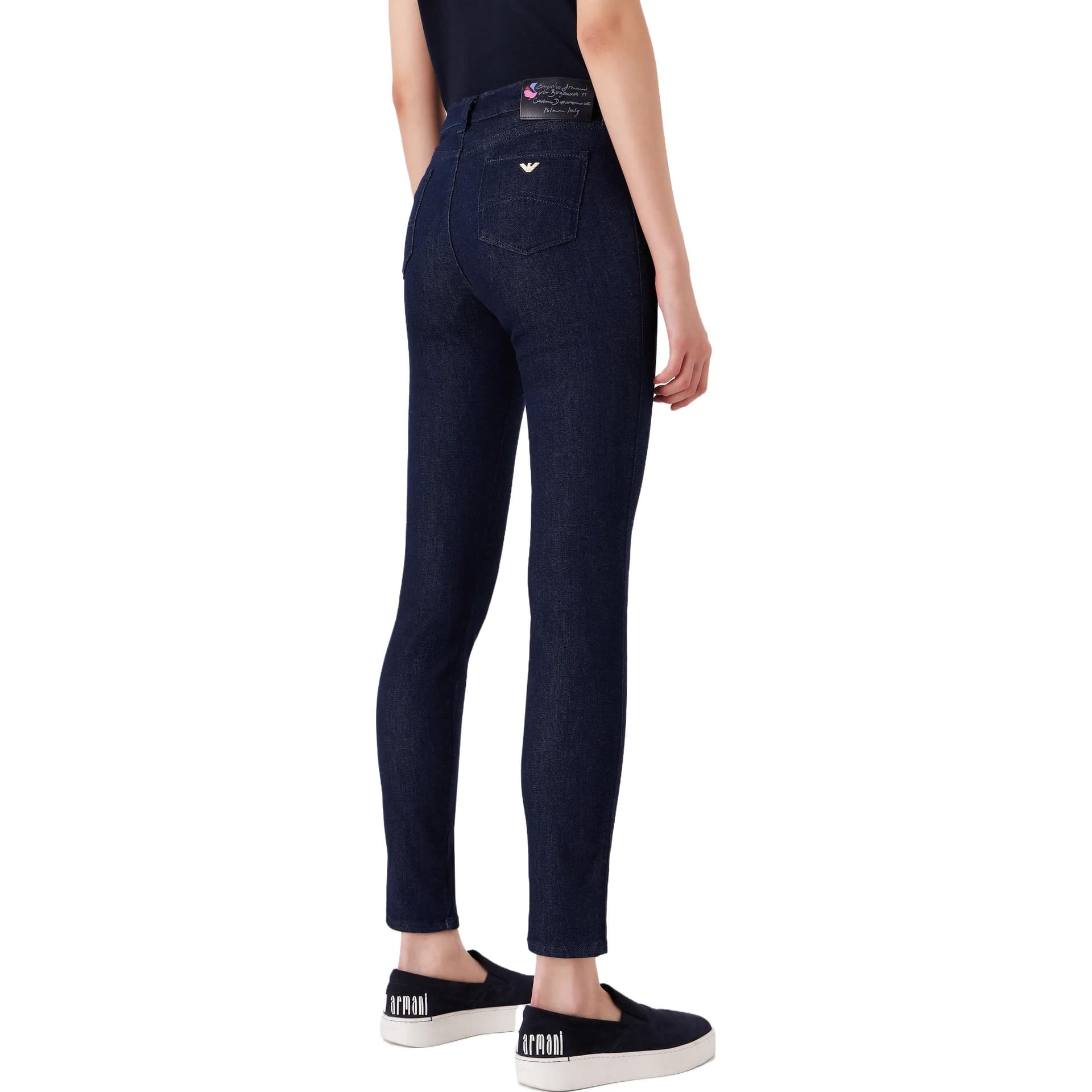 Джинсы EMPORIO ARMANI Темно-синие Женские Джинсы - изображение 4