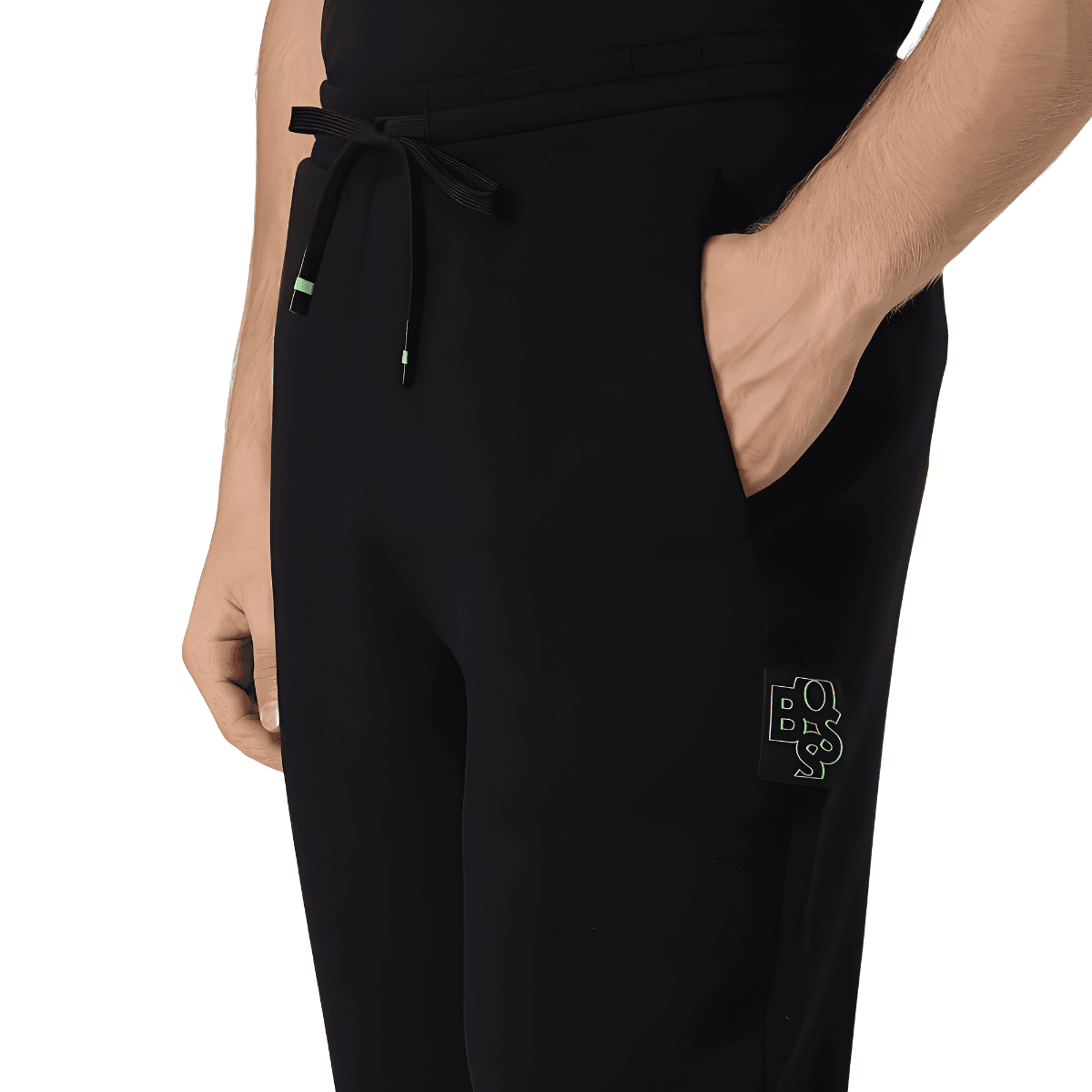 Штаны HUGO BOSS Вязаные спортивные брюки мужские черные - изображение 3